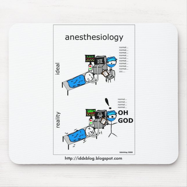 Anesthesiology Mousepad cómico (Frente)