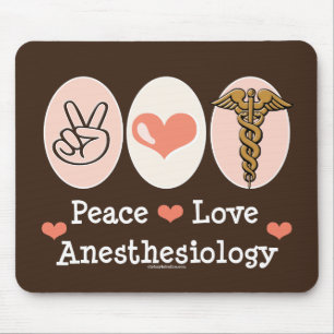 Anesthesiology Mousepad do amor da paz