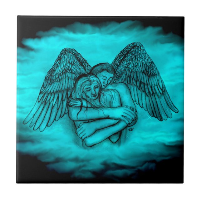 Angel Eros in Love, design preto e verde (Frente)
