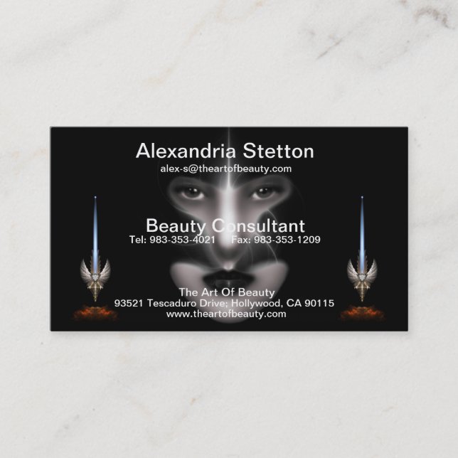 Angel Eyes Fractal Art Cartão de visita (Frente)