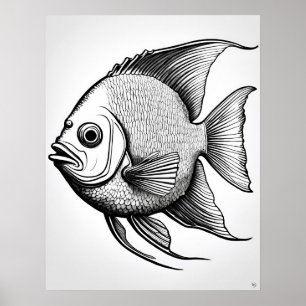 Angel Fish - Fish Art Impressão