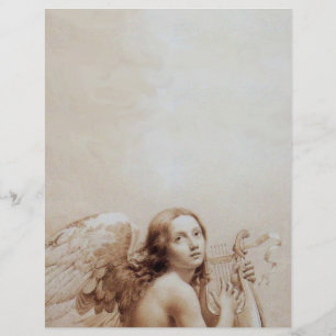 ANGEL JOGANDO LYRA SOBRE AS NUVENS