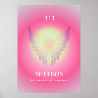 Angel Number Aura Poster 111 Intuição