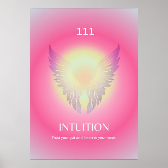 Angel Number Aura Poster 111 Intuição (Frente)