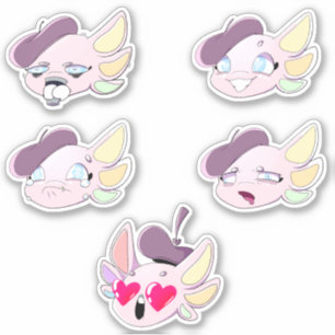 Angel, os mini adesivos Axolotl