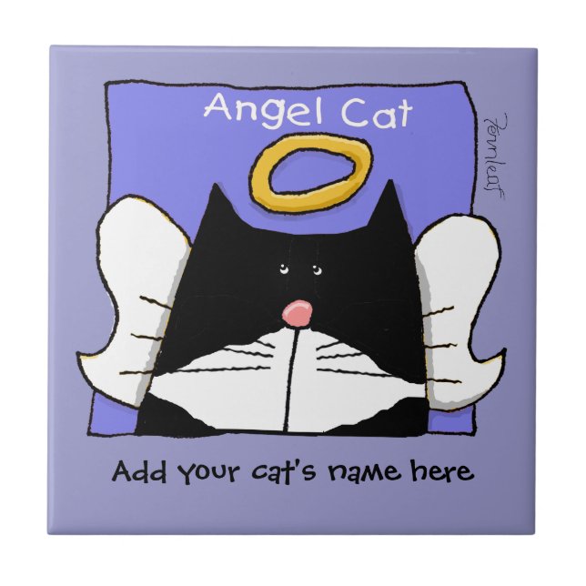 Angel Tuxedo Cat Personalize (Frente)
