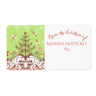 Angel utensls da cozinha da etiqueta de Natal