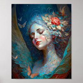 Angel Wings Fantasy Art Poster