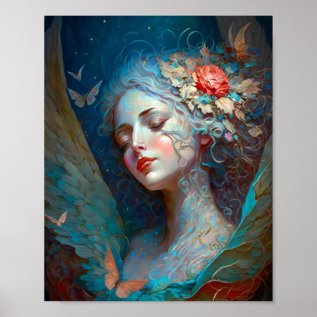 Angel Wings Fantasy Art Poster (Frente)