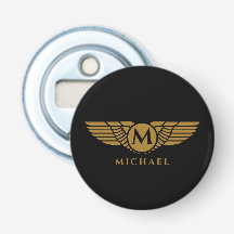Angel Wings Vintage Nome do Ouro Inicial Monograma