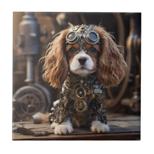 Angelic Puppy Cavalier Spaniel Steampunked,