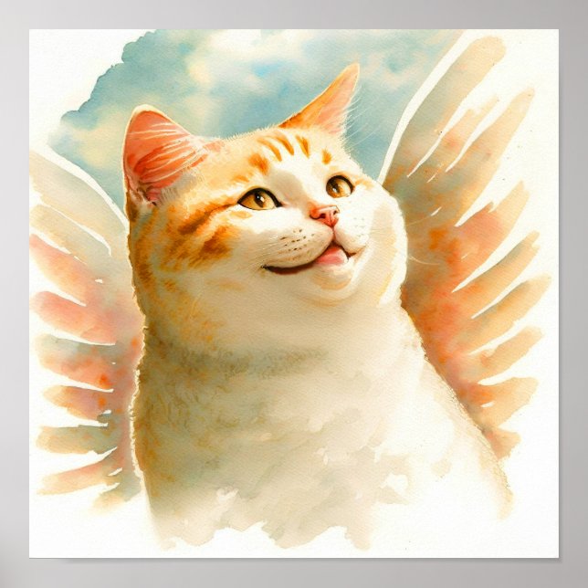 Angelica The Heavenly Angel Cat Poster (Frente)