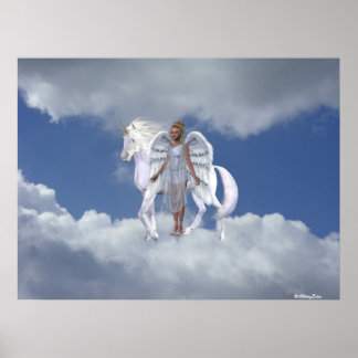 Angels Fae Unicorns Impressão