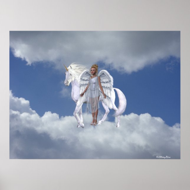 Angels Fae Unicorns Impressão (Frente)