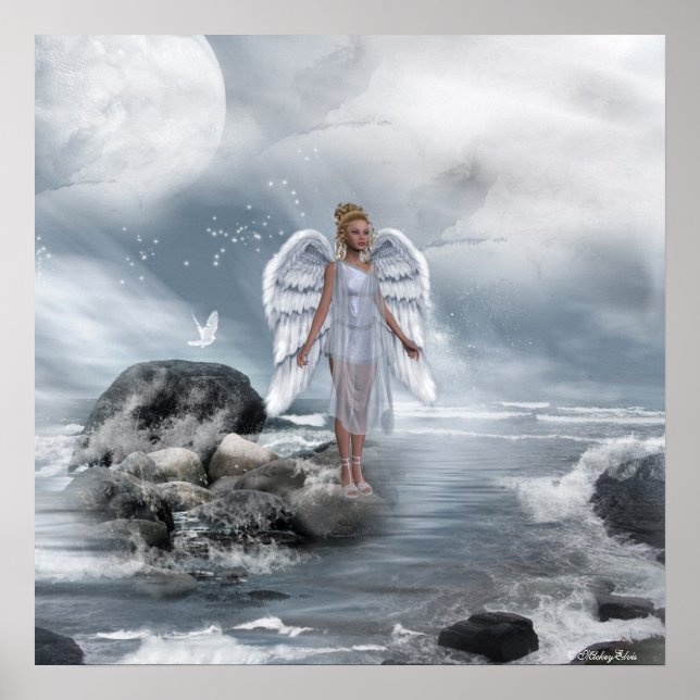 Angels Fae Unicorns Impressão (Frente)