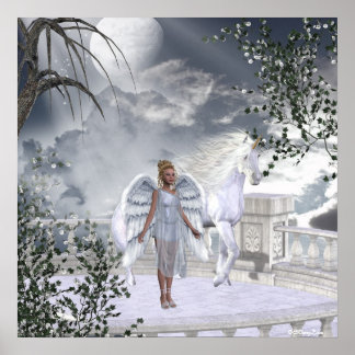 Angels Fae Unicorns Impressão
