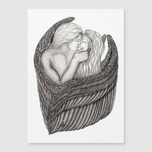 Angels Kissing, Design preto e branco