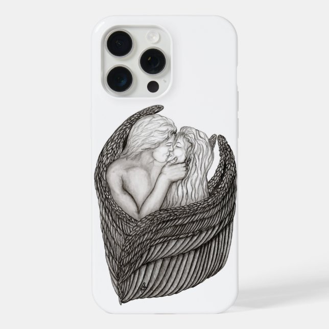 Angels Kissing, Design preto e branco (Verso)