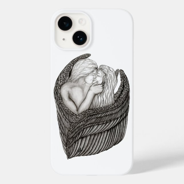 Angels Kissing, Design preto e branco (Verso)