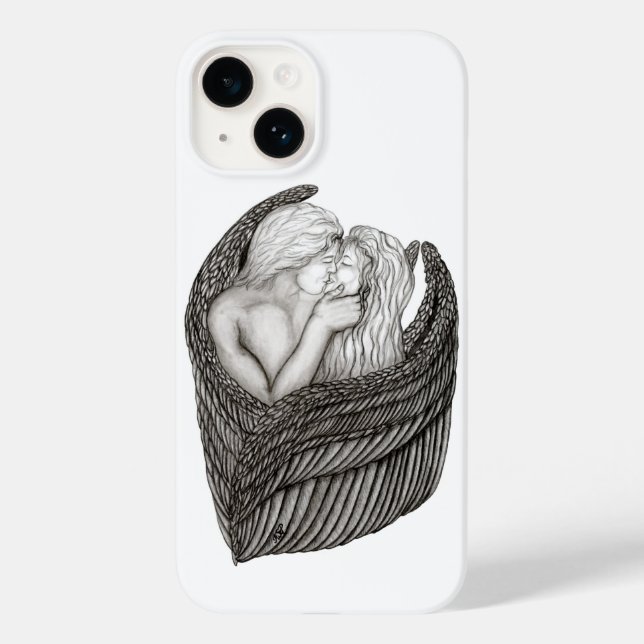 Angels Kissing, Design preto e branco (Verso)