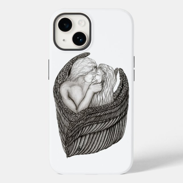 Angels Kissing, Design preto e branco (Verso)