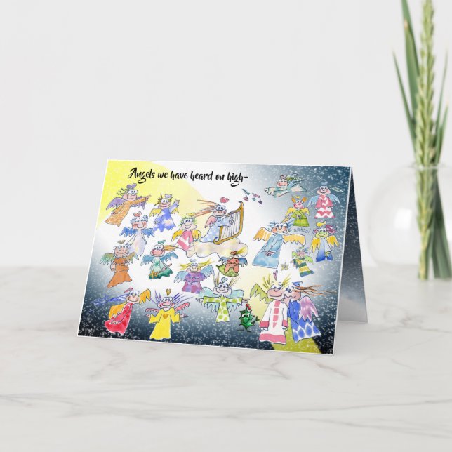 Angels no Cartão de Férias Alto (Frente)