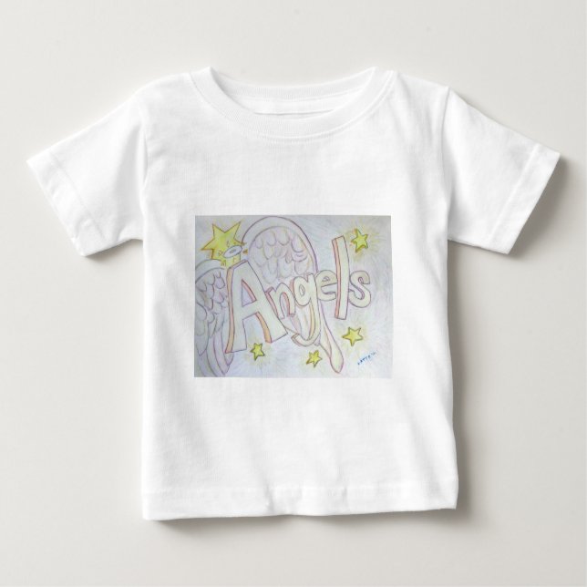 Angels Palavras Camisas de Arte Personalizadas Ins (Frente)