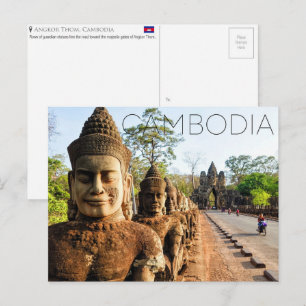 Angkor Thom, Cartão Postal de Viagem do Camboja