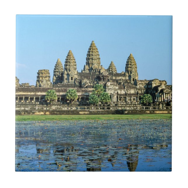 Angkor Wat e reflexão no lago - Camboja (Frente)