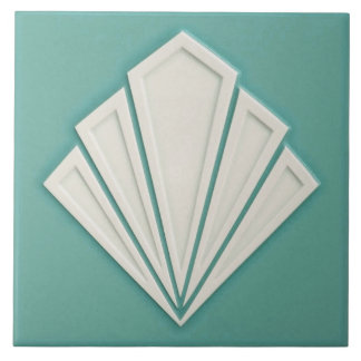 Angular Fan Style Art Deco Ceramic