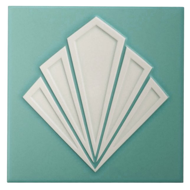 Angular Fan Style Art Deco Ceramic (Frente)