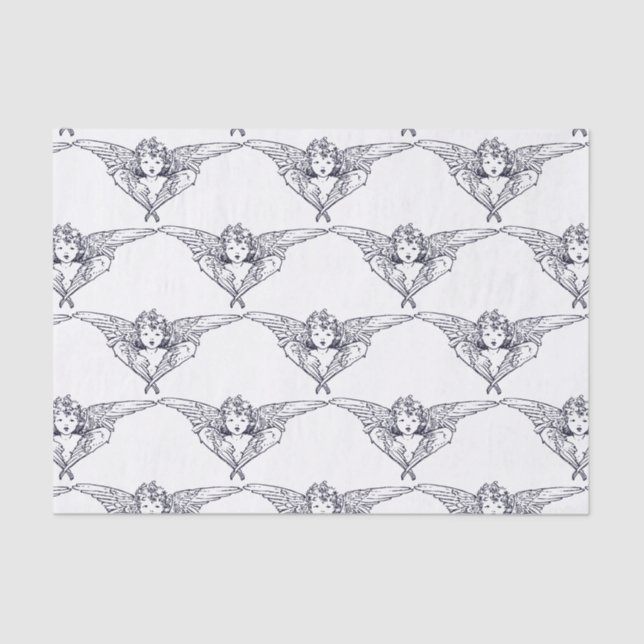 ÂNGULOS DE Papel Tecidual em AZUL E BRANCO (Frente )