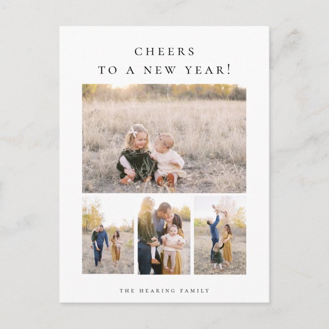 Anima-se com um Cartão de Posto de Férias de Ano N (Frente)