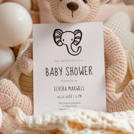 Animação bonita Convite para Chá de fraldas de ele