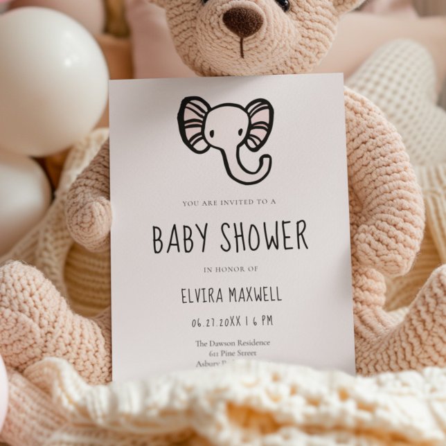 Animação bonita Convite para Chá de fraldas de ele (Criador carregado)