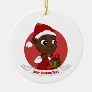 Animação de bebê de Natal bonito Ornamento cerâmic