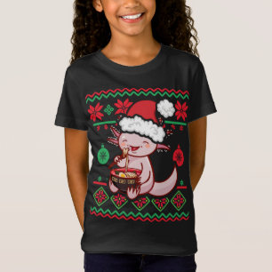Animação Feia, Suéter De Natal Kawaii Axolotl Come