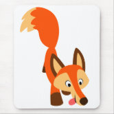 Mousepad Raposa bonito dos desenhos animados do sono de