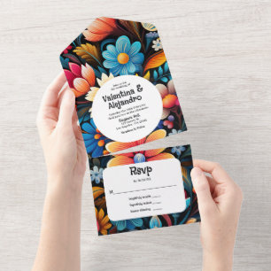Animada Festa Floral em Aquarela com RSVP para Des