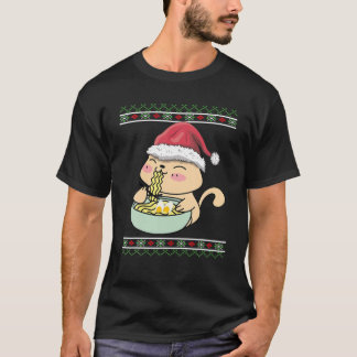 Animador Feio Suéter de Natal Kawaii Gato Japonês
