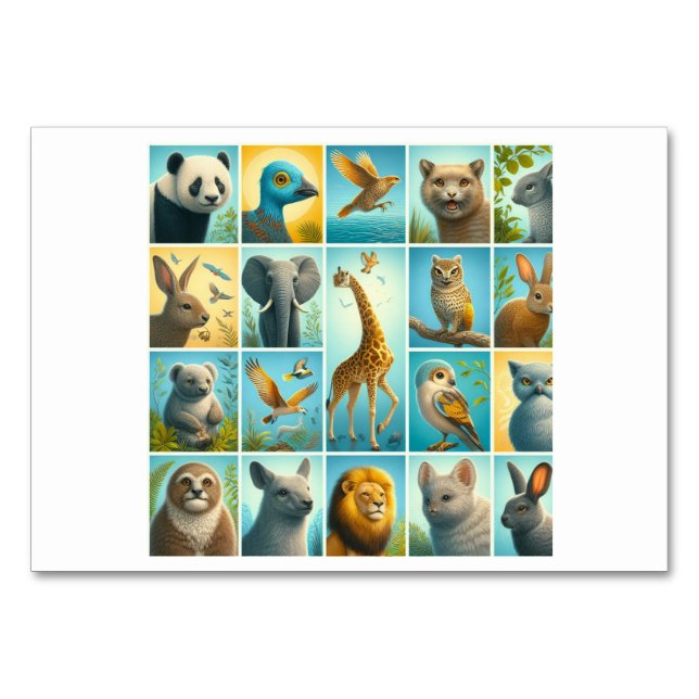 Animais (동 물) - Cartões Flash Coreanos (Frente)