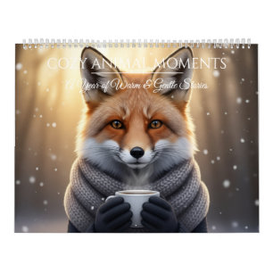 Animais Aconchegantes - Calendário de Arte de Pare