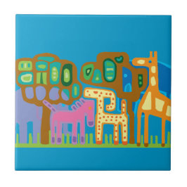 Animais africanos de arte étnica