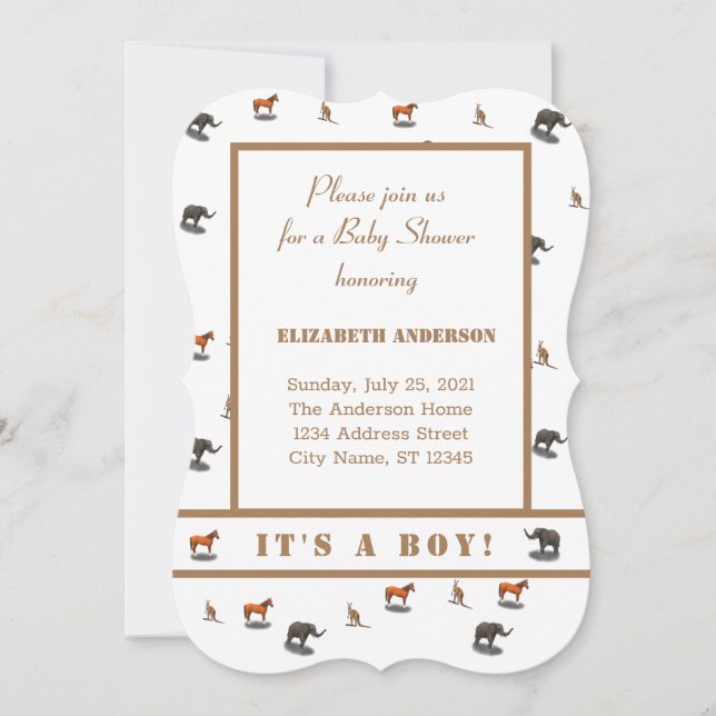 Animais Agrupados Considerados Convite (Frente)