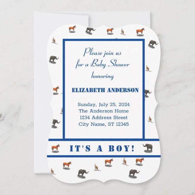 Animais Agrupados Considerados Convite (Frente)