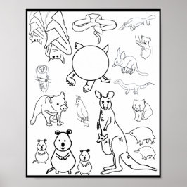 Animais Ameaçados Australianos, Poster