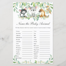 Animais australianos dão nome ao jogo do bebê