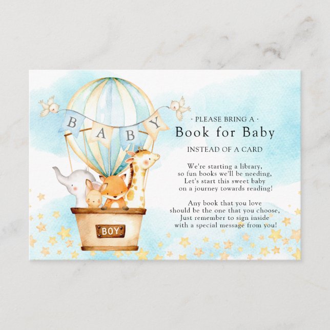 Animais Bebês  Livro de Balão para Cartão de Bebê (Frente)