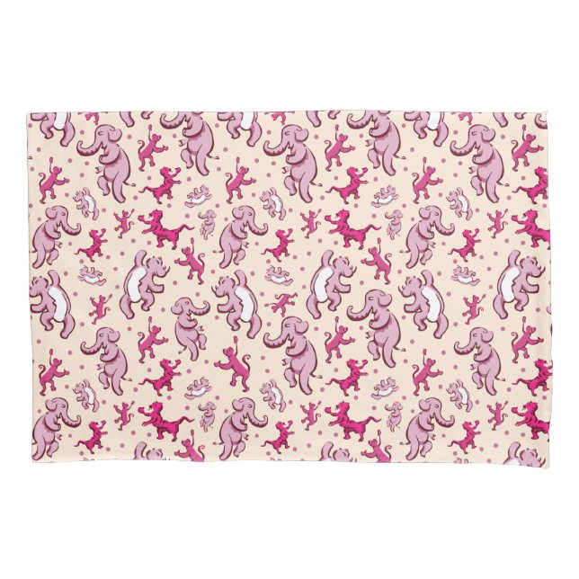 Animais Cachorros Dança Pink Nome do Padrão (Frente-Esquerda)