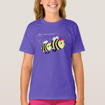 Animais, Camiseta Infantil Roxa Musical Abelha